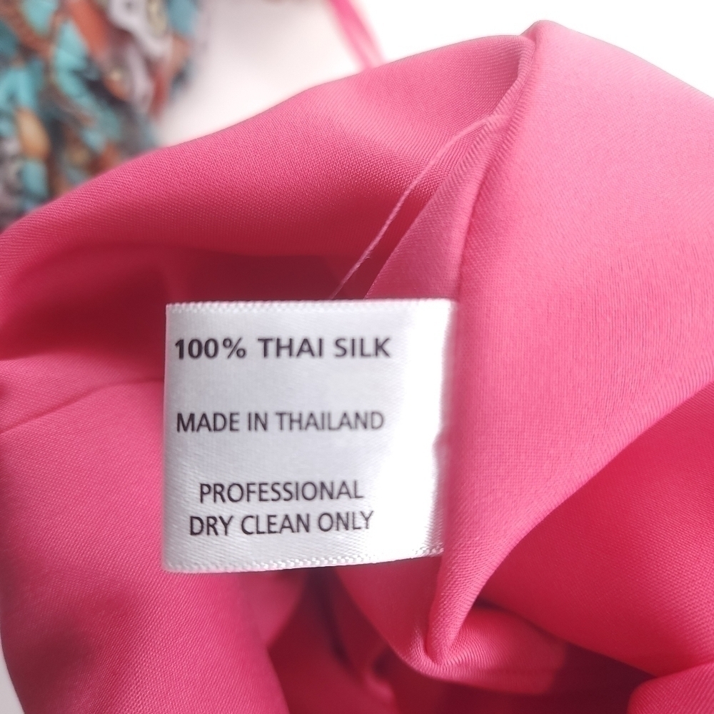 Marisa Baratelli Pink Thai Silk Formal Dress sz 10 - Picture 13 of 14